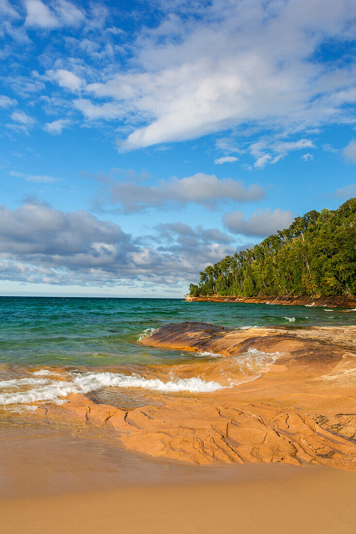 Michigan, abgebildet Rocks National Lakeshore, Miners Beach