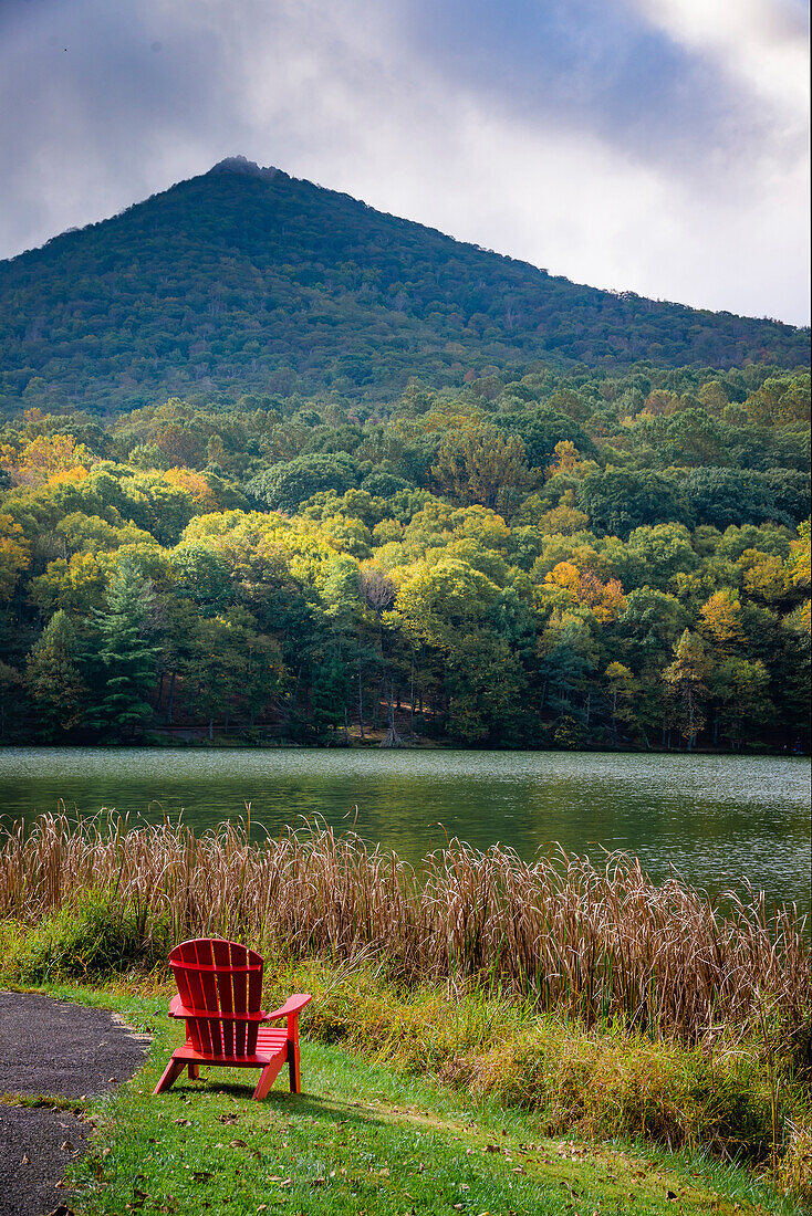 Reflections, Peaks Of Otter, Blue Ridge Parkway, Smoky Mountains, USA.