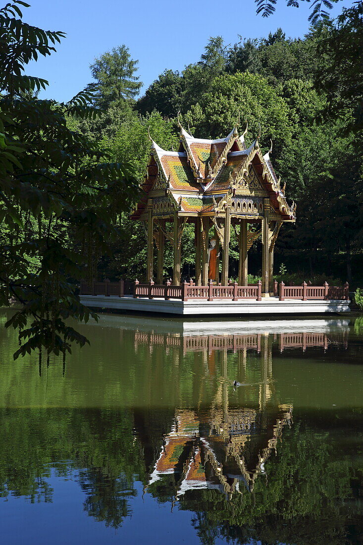 Nepalese pagoda, Westpark, Munich, Bavaria, Germany