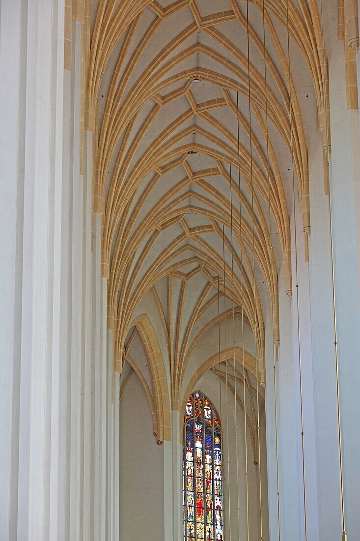 Aisle of the Frauenkirche, Munich, Upper Bavaria, Bavaria, Germany