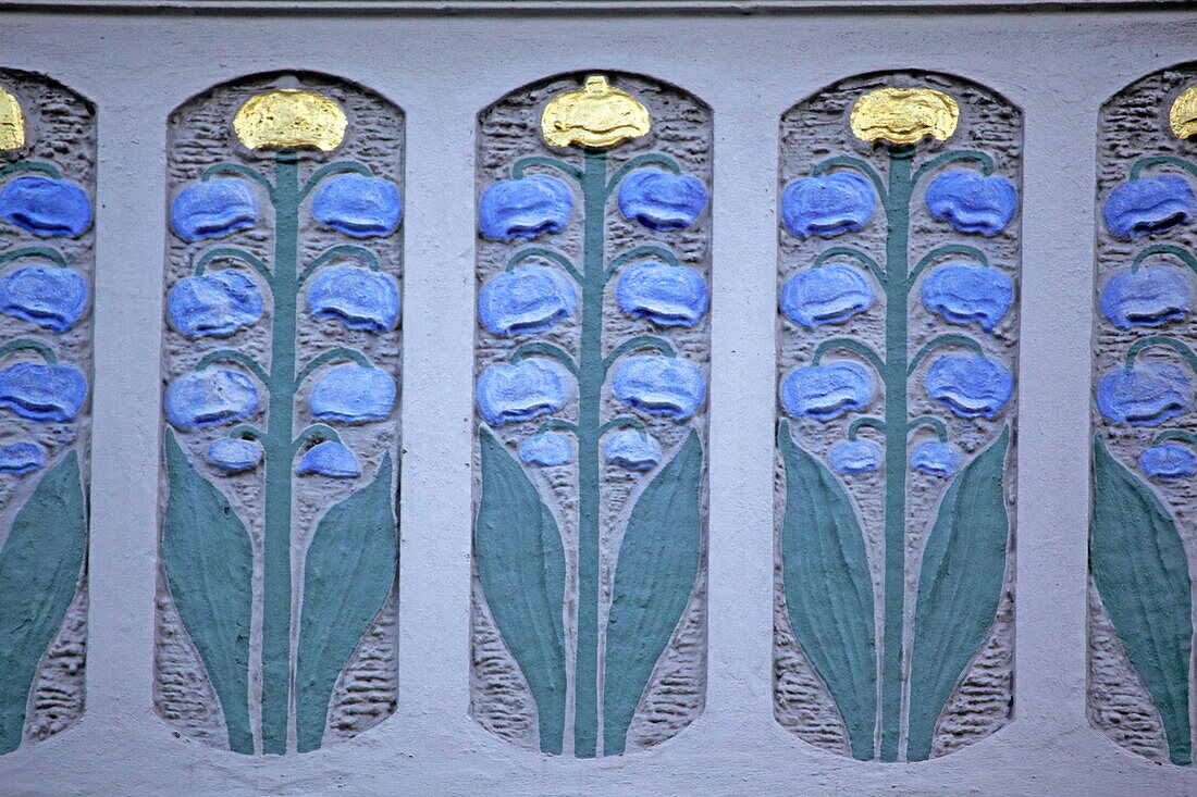 Detail Jugendstilgebäude in der Konradstrasse, Schwabing, München, Oberbayern, Bayern, Deutschland