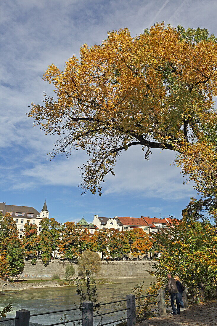 Isar in the district of Lehel, Munich, Upper Bavaria, Bavaria, Germany