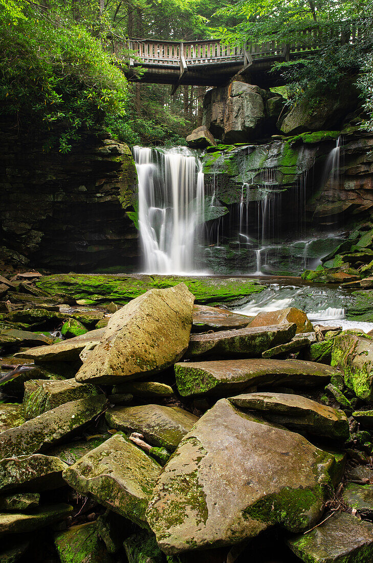 Erste oder Obere Ekalaka-Fälle, Blackwater Falls State Park, West Virginia