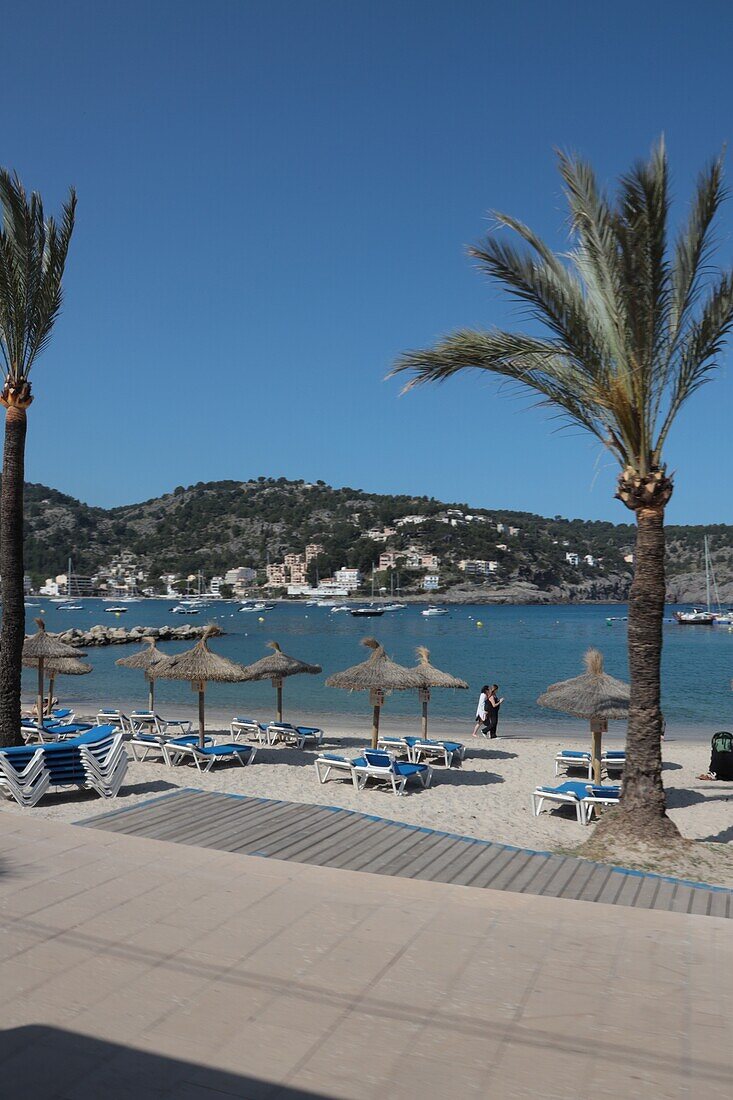 On the Port de Soller beach, Mallorca, Spain