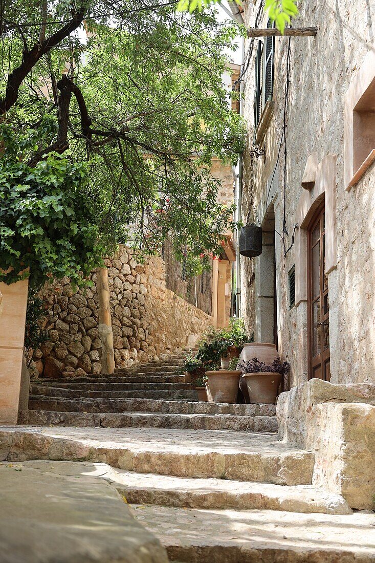 Alley in Fornalutx, Mallorca, Spain