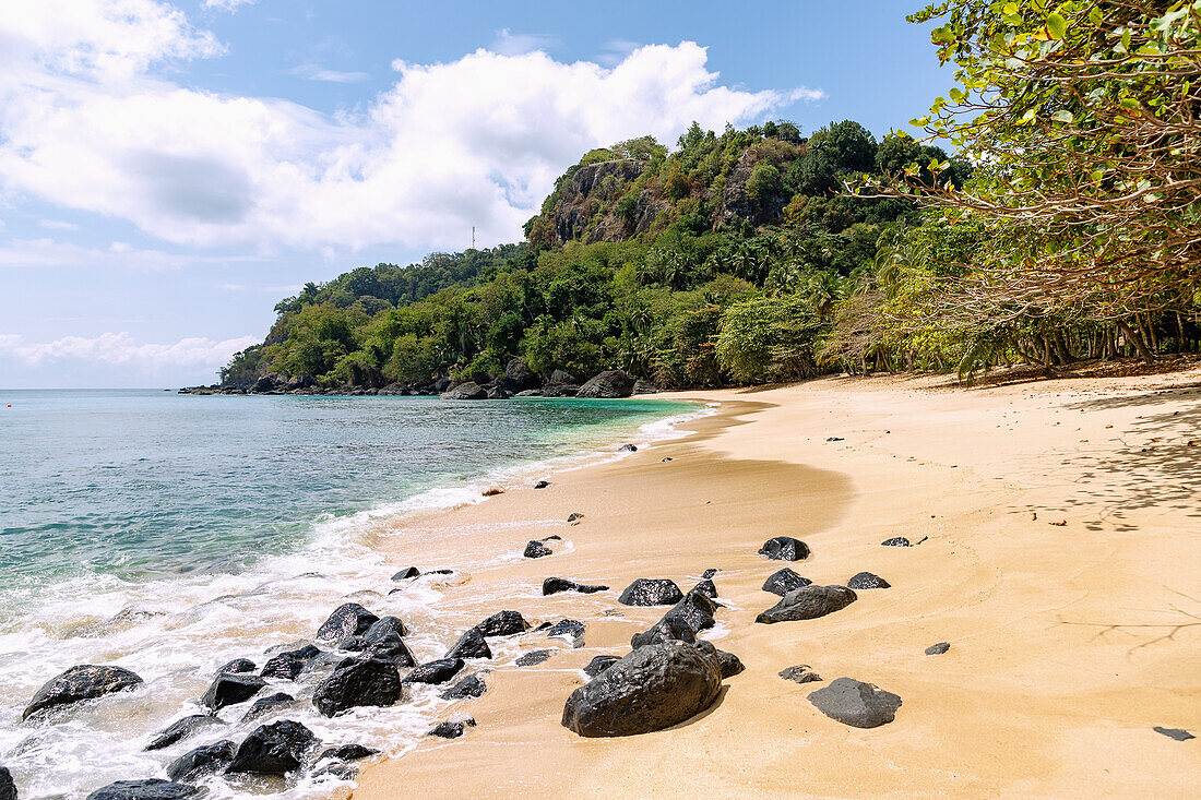 Praia Banana auf der Insel Príncipe in Westafrika, Sao Tomé e Príncipe