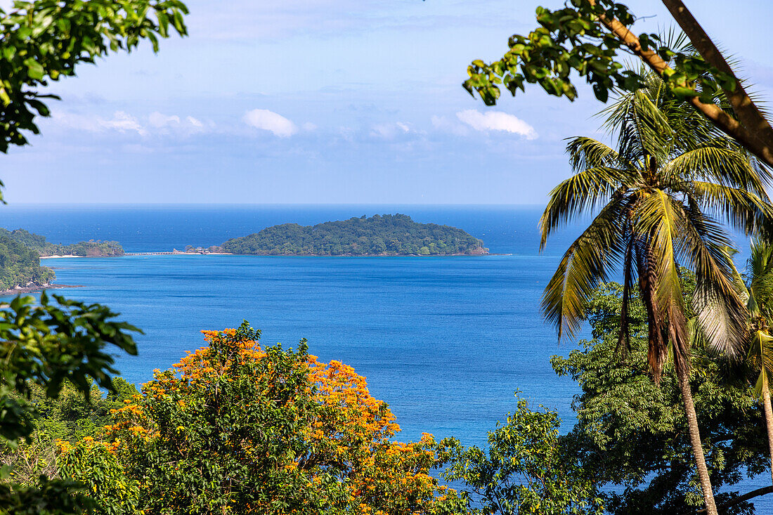 View from Roça Belo Monte on Bom Bom Island on Principé Island in West Africa