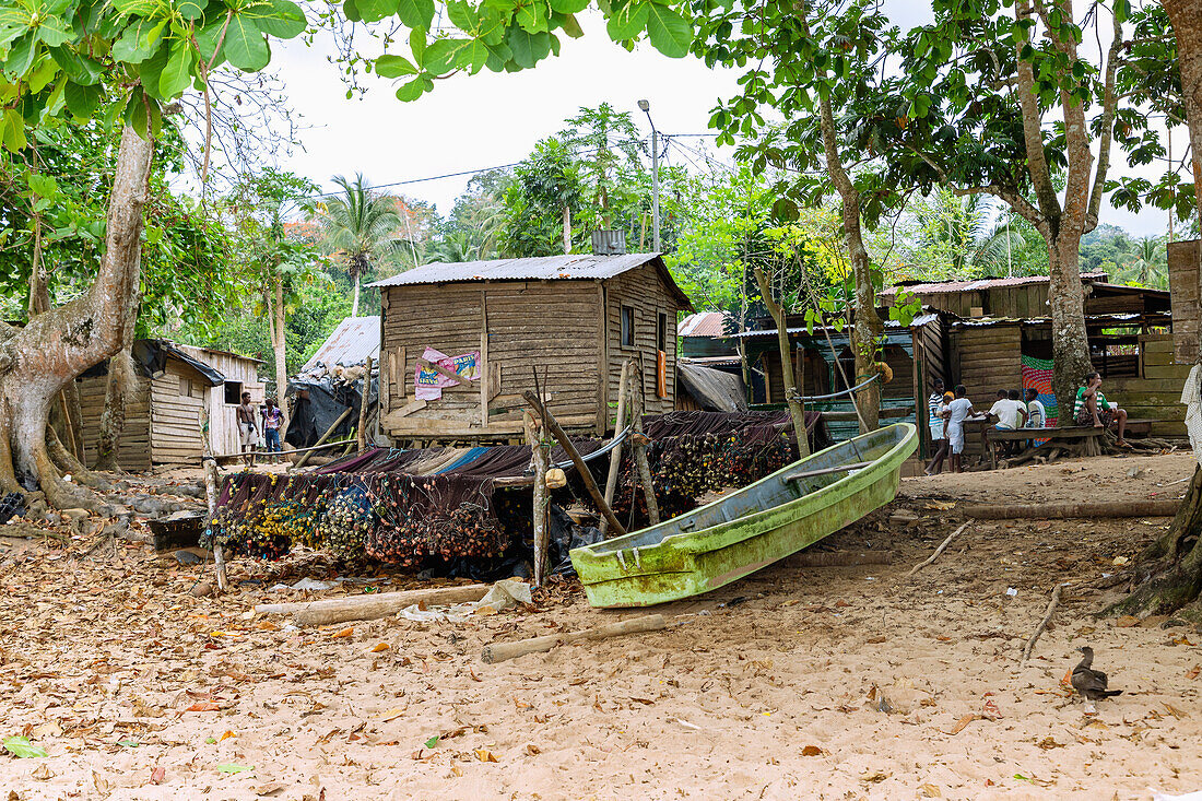 Fishing village of Praia das Burras on the island of Príncipe in West Africa