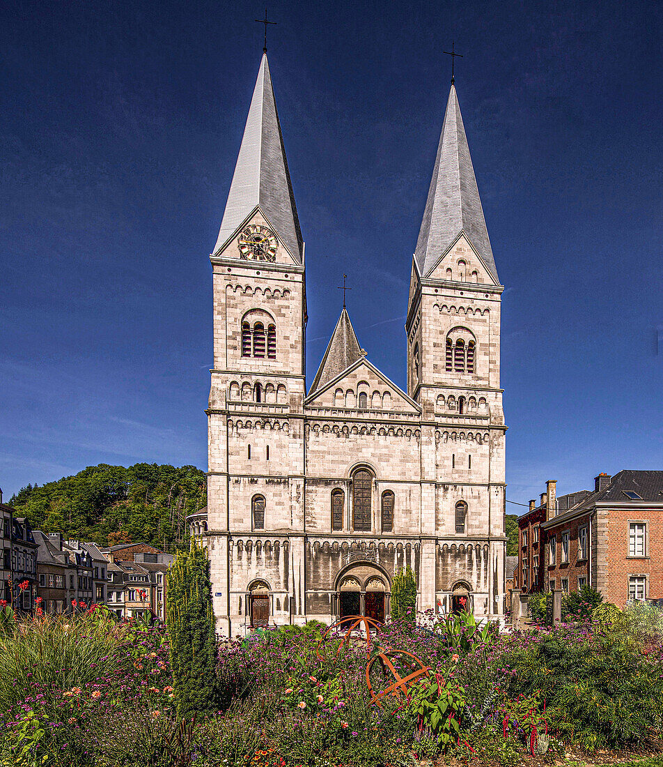 Saint Remacle town church in the spa district of Spa, Liege province, Belgium