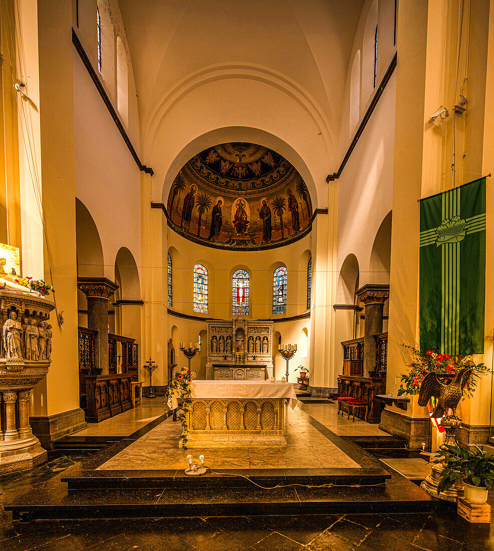 Choir of the Church of Saint Remacle in Spa, Liege Province, Belgium