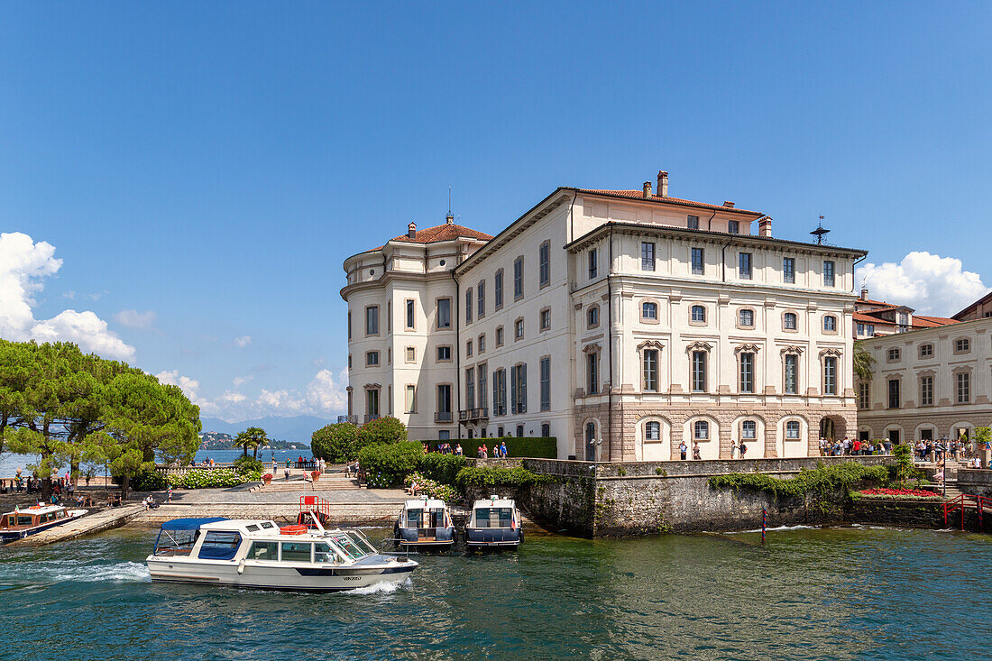 The Palazzo Borromeo on Isola Bella, Lake Maggiore, Piedmont, Italy.