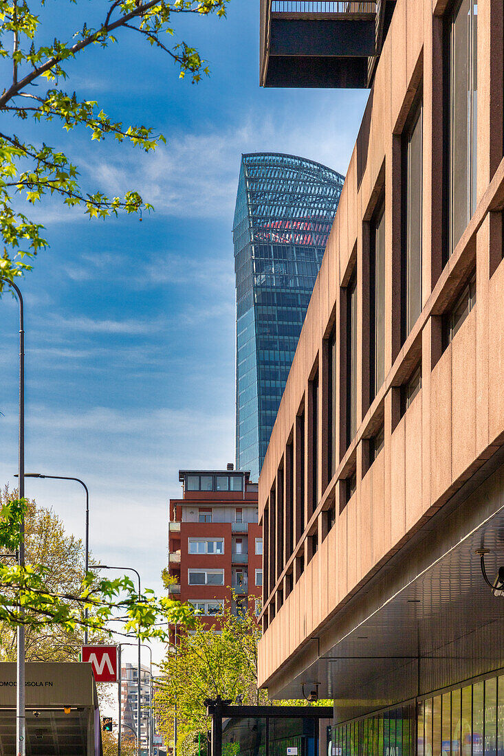 Buildings in a residential district, Portello, Milan, Lombardy, Italy