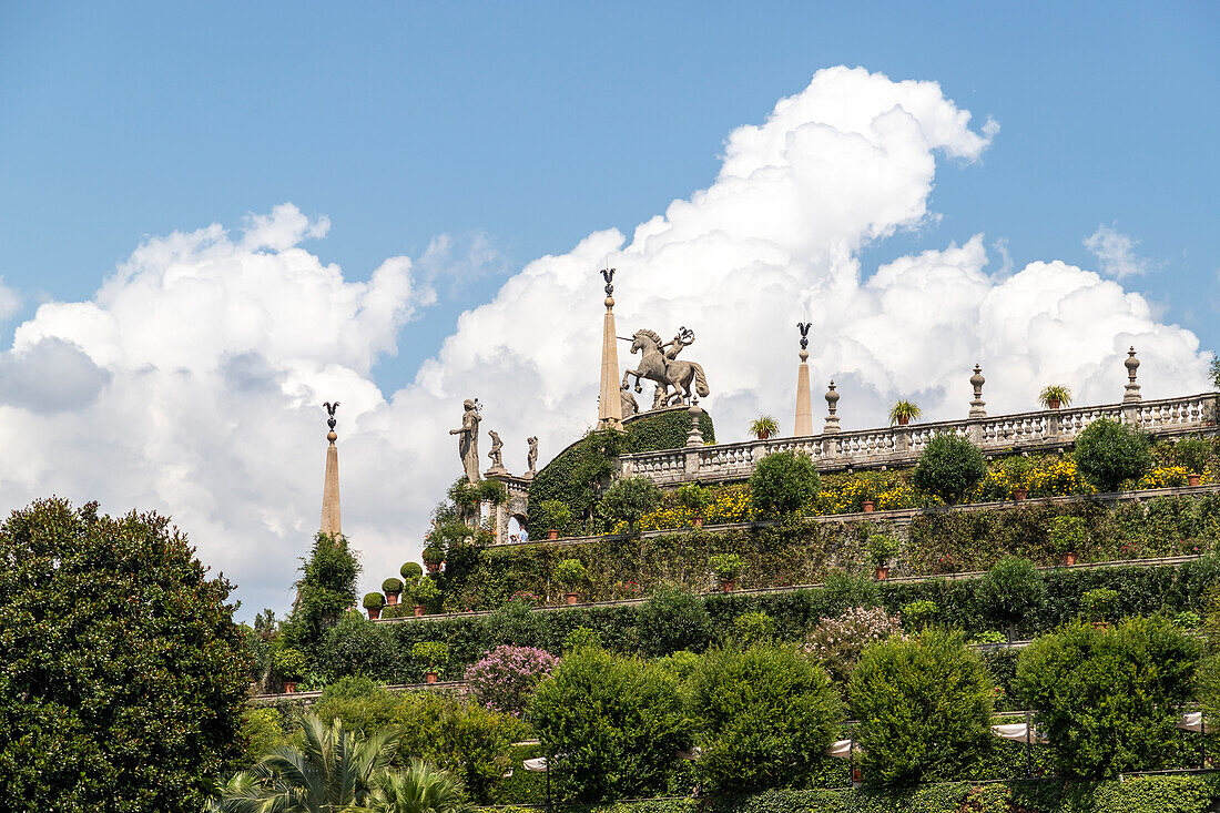 The Gardens of the Borromeo Palace, Isola Bella, Piedmont, Lake Maggiore, Italy.