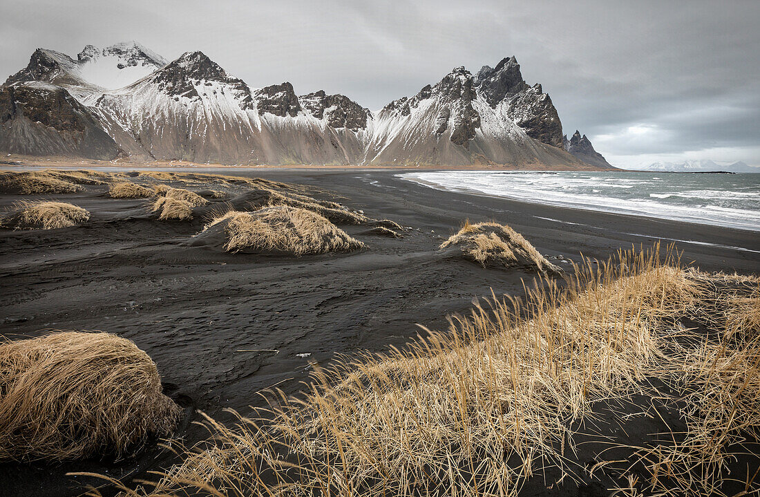 Iceland, Stokknes, Mt. Vestrahorn