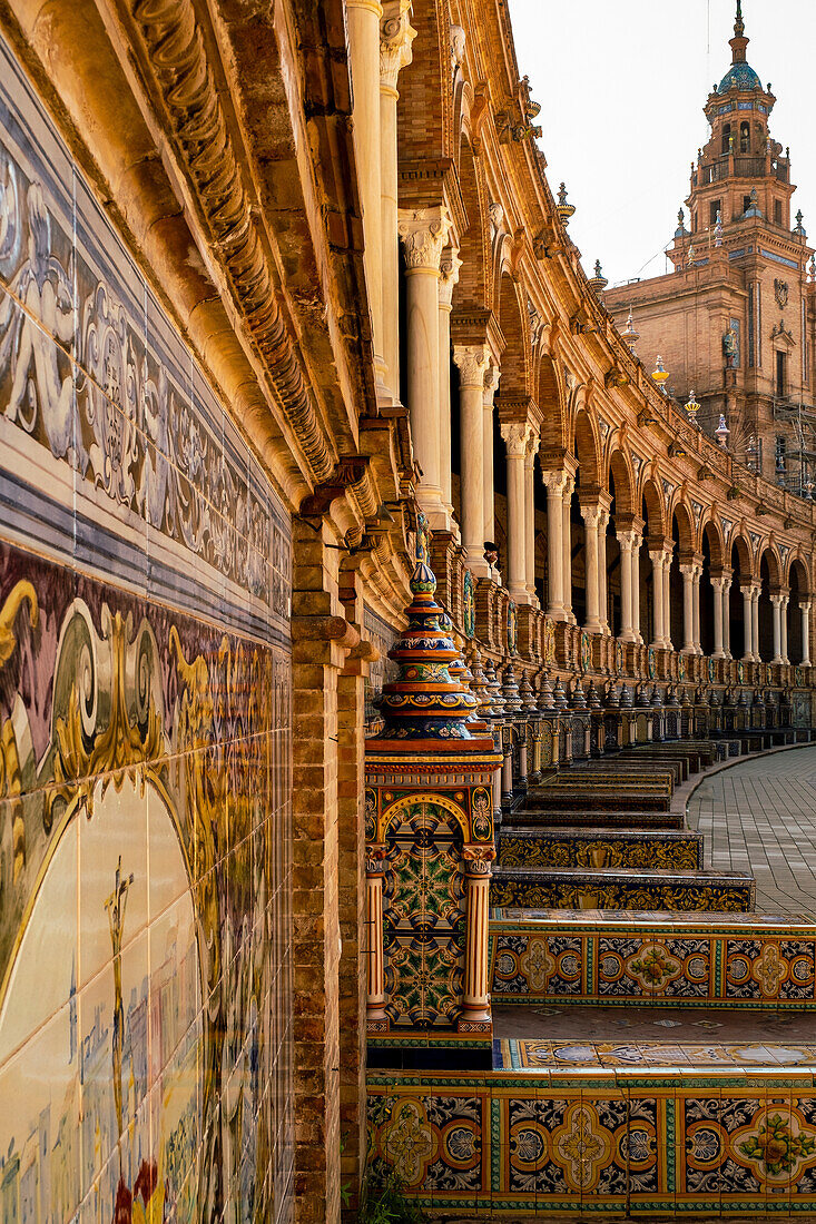 Spain, Seville. Plaza de Espana