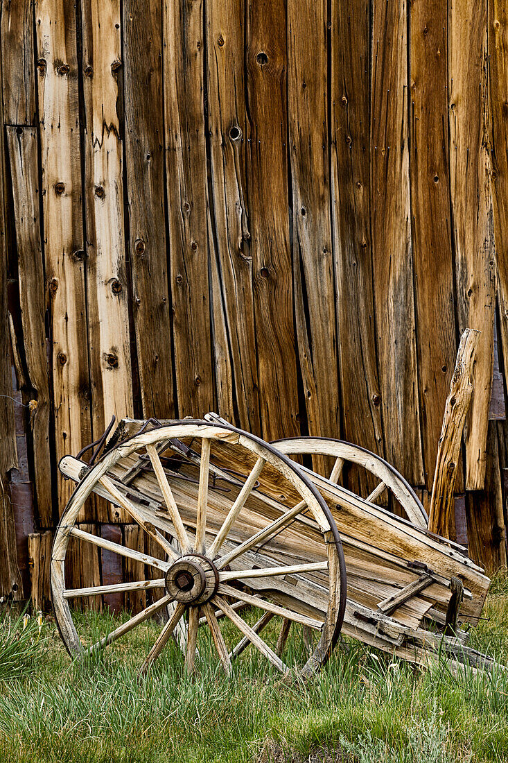 Verlassene Holzwagen, Bodie State Historic Park, Kalifornien