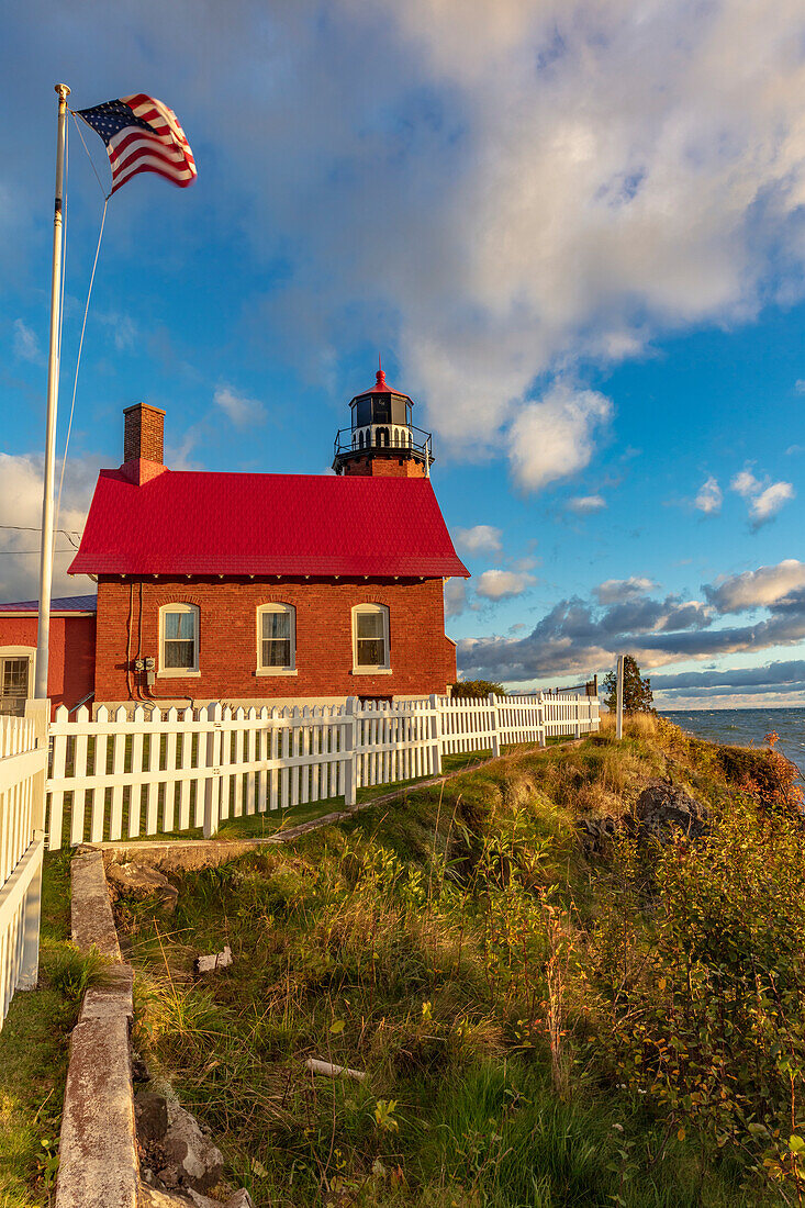 Historic Eagle Harbor Lighthouse n the Upper Peninsula of Michigan, USA