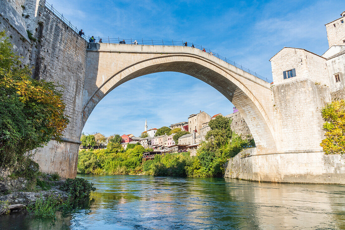 Old bridge over Neretva river in Mostar, Bosnia and Herzegovina