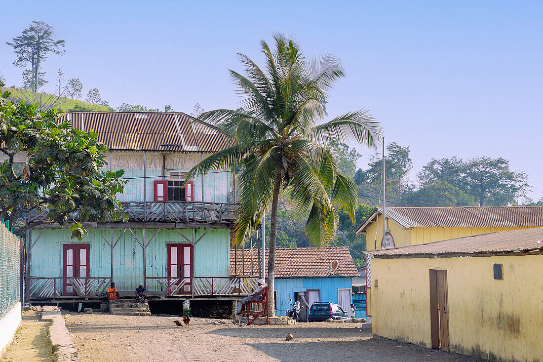 Plantation village of Roça Generosa on the Rota do Cacau on the island of São Tomé in West Africa
