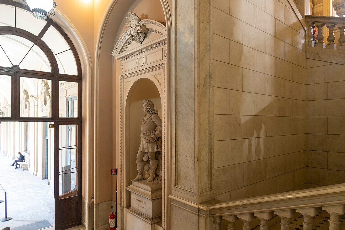 Freitreppe des Palazzo Reale, königlicher Palast, Turin, Piemont, Italien