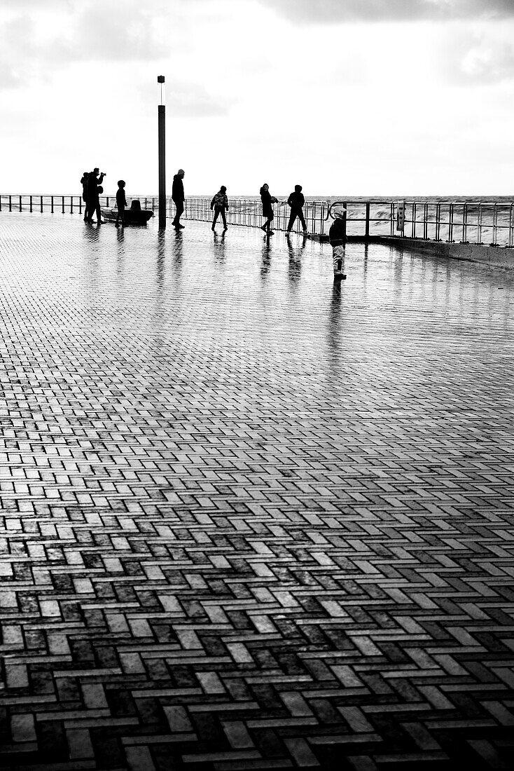 Wenduine beach in Belgium on a stormy day