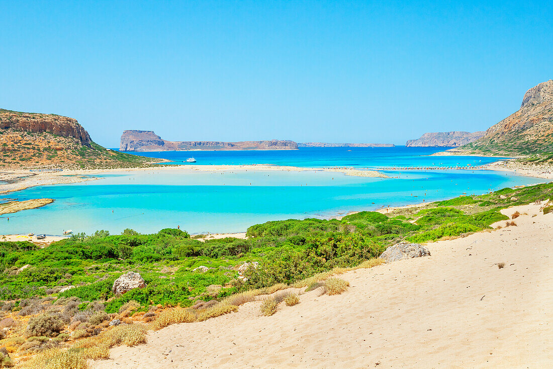 Balos Bucht, Halbinsel Gramvousa, Chania, Kreta, Griechenland