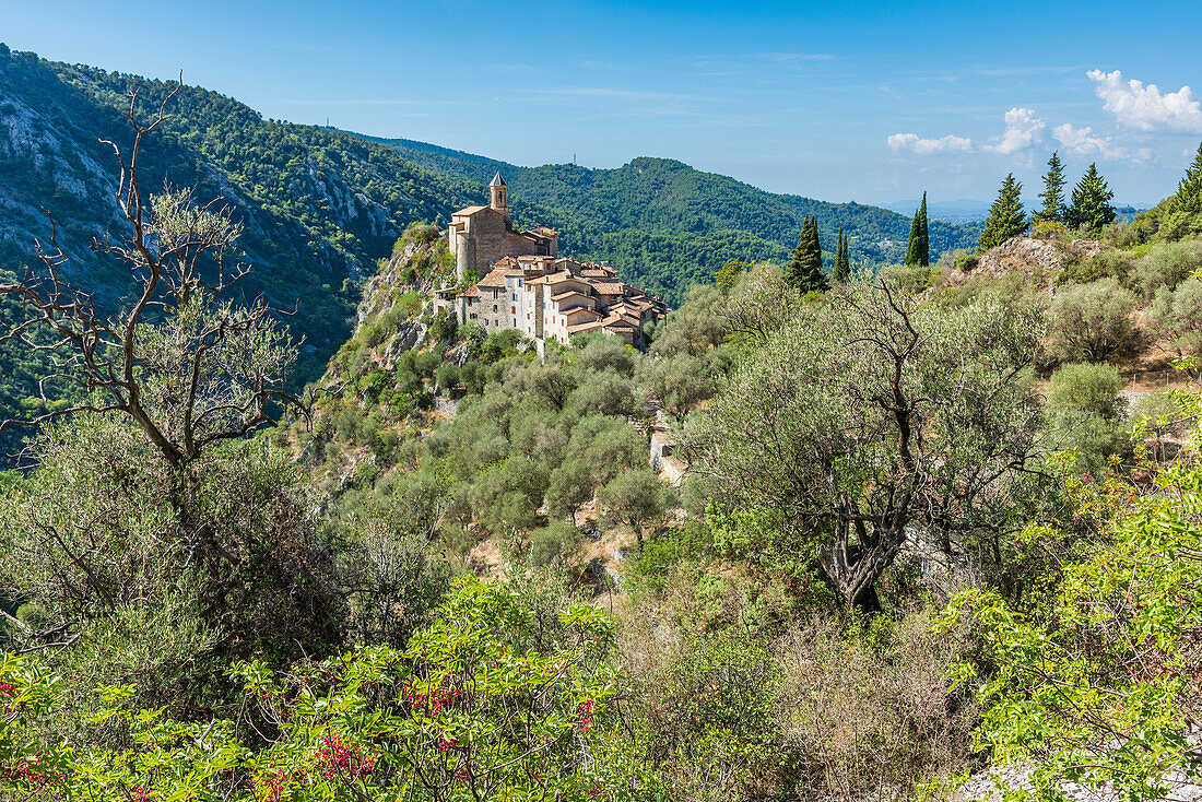 Bergdorf Peillon in der Provence, Frankreich