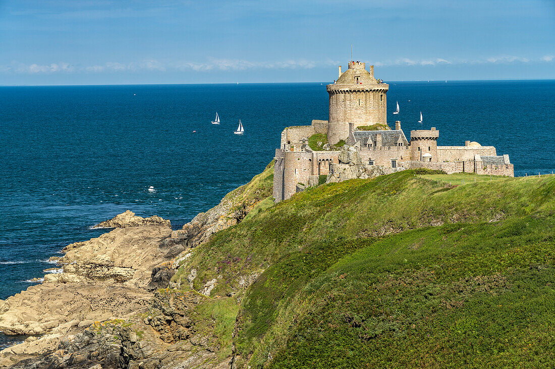 Fort La Latte castle south of Cap Frehel, Plévenon, Brittany, France