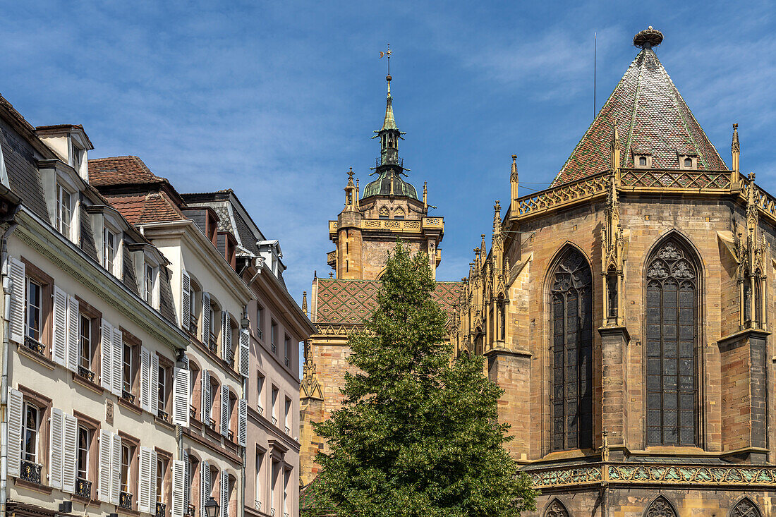 Das Martinsmünster in Colmar, Elsass, Frankreich  