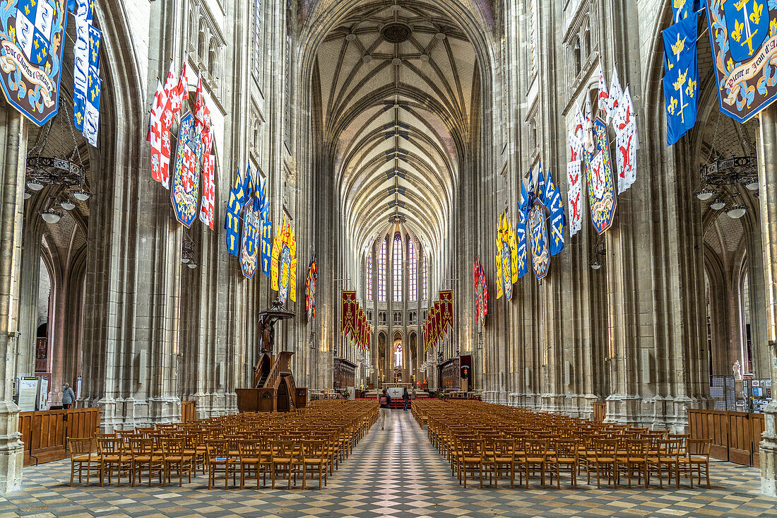Interior of the Sainte-Croix Cathedral in Orleans, France