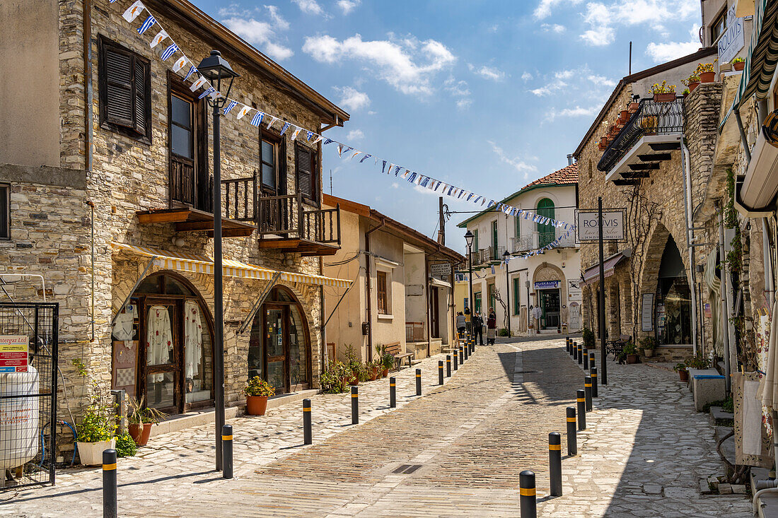 Pano Lefkara old town alley, Cyprus, Europe