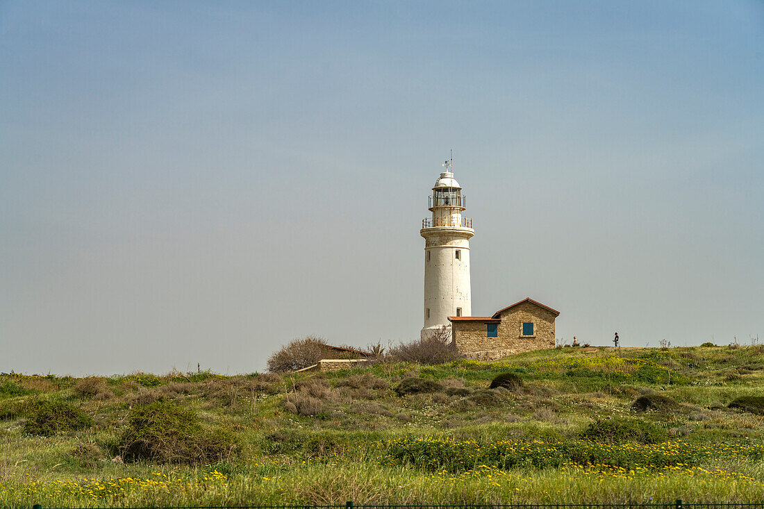 Leuchtturm im Archäologischen Park von Paphos, Zypern, Europa 