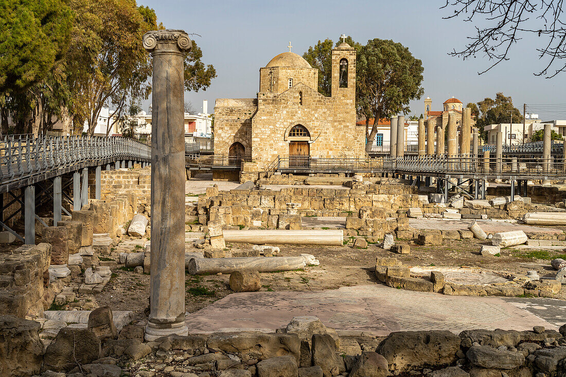 Cross-domed church of Agia Kyriaki in Paphos, Cyprus, Europe