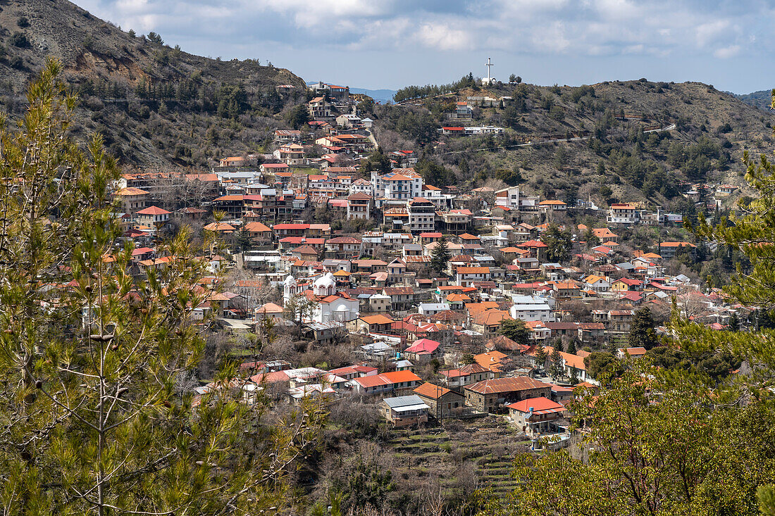Das Dorf Pedoulas, Zypern, Europa 