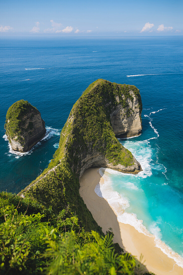 Cliffs by Kelingking Beach in Nusa Penida, Indonesia