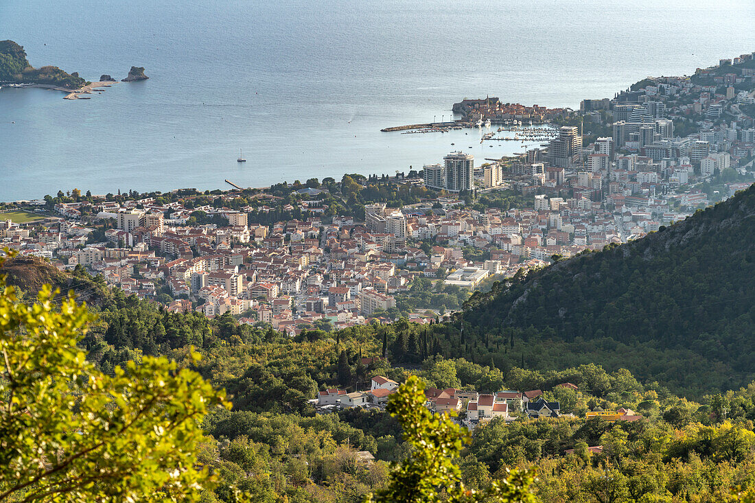 Blick auf Budva, Montenegro, Europa  
