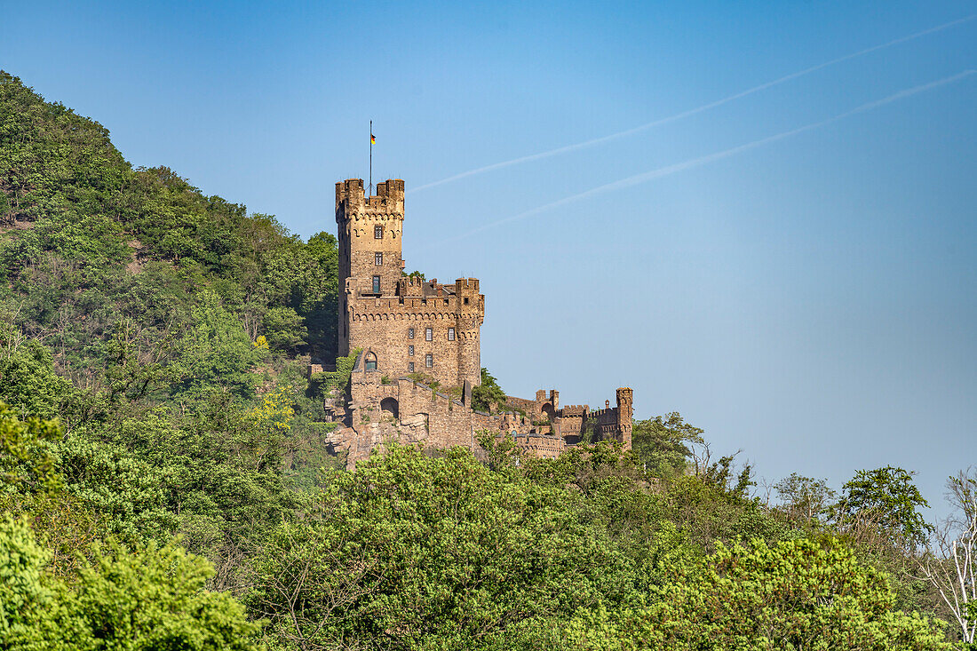 Sooneck Castle near Niederheimbach, World Heritage Upper Middle Rhine Valley, Rhineland-Palatinate, Germany