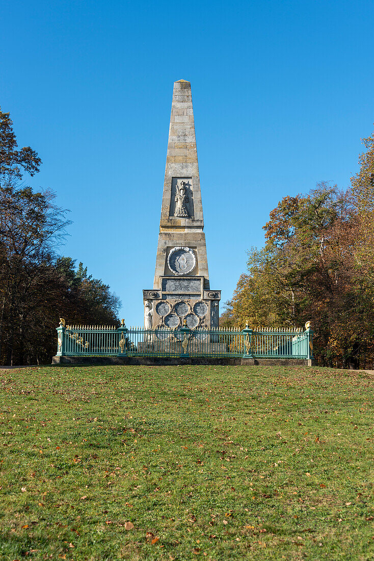 Rheinsberger Obelisk, Denkmal für August Wilhelm von Preußen, Rheinsberg, Brandenburg, Deutschland