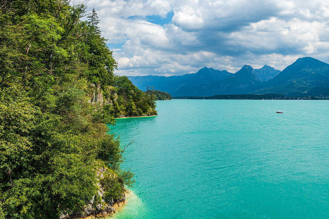 North shore of Lake Wolfgang, Salzkammergut, Austria