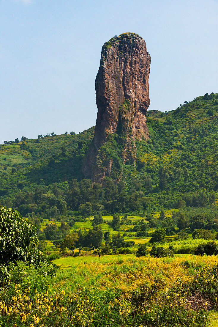 Steinsäule im Berg, Bahir Dar, Äthiopien
