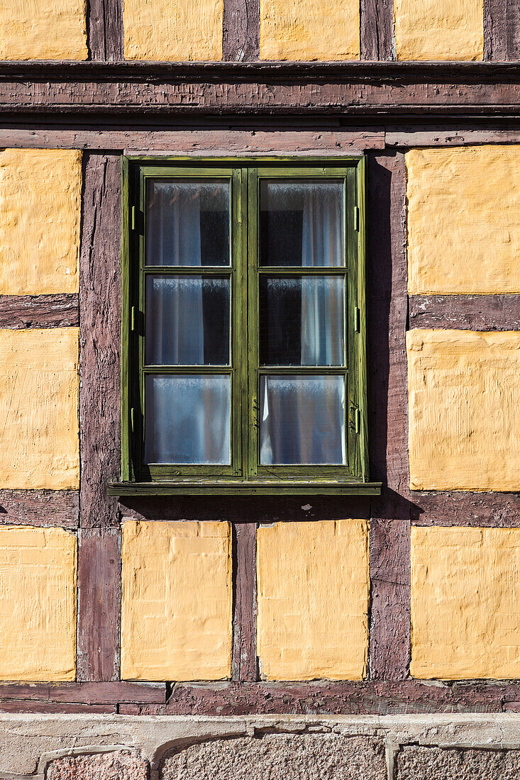 Denmark, Funen, Odense, half timbered houses, Nedergade Street