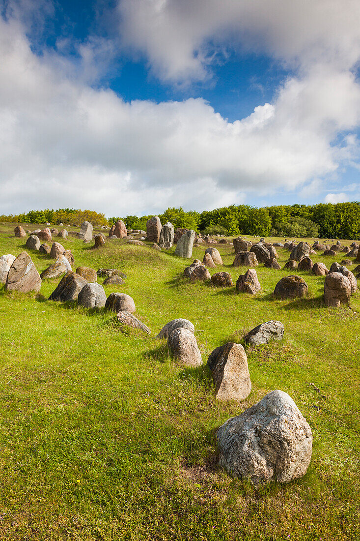 Denmark, Jutland, Aalborg-Lindholm, Lindholm Hoje, Viking Burial Ground