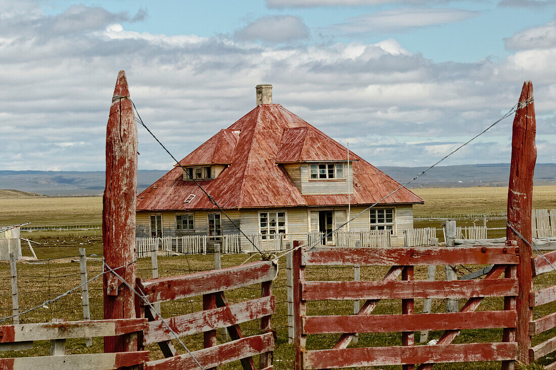 Verlassenes Bauernhaus, Feuerland, Chile, Patagonien