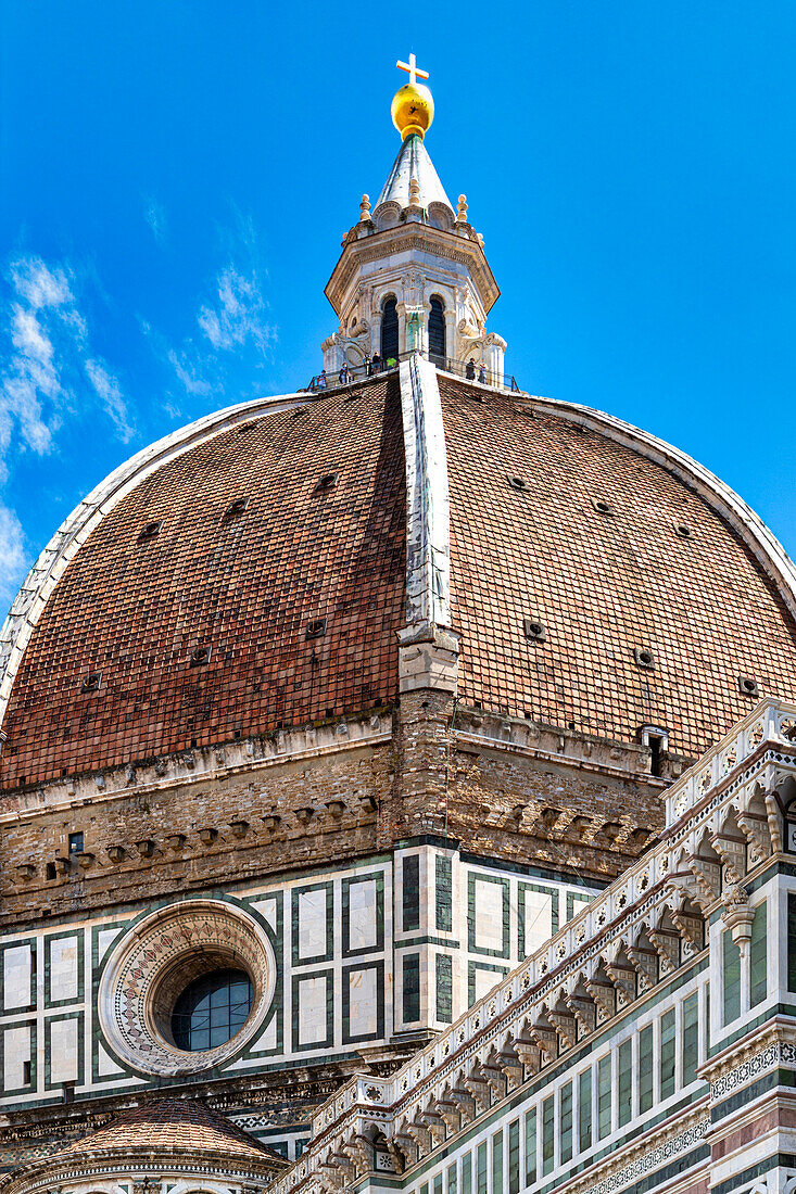 Brunelleschis Kuppel der Kathedrale Santa Maria del Fiore, Florenz, Toskana, Italien.