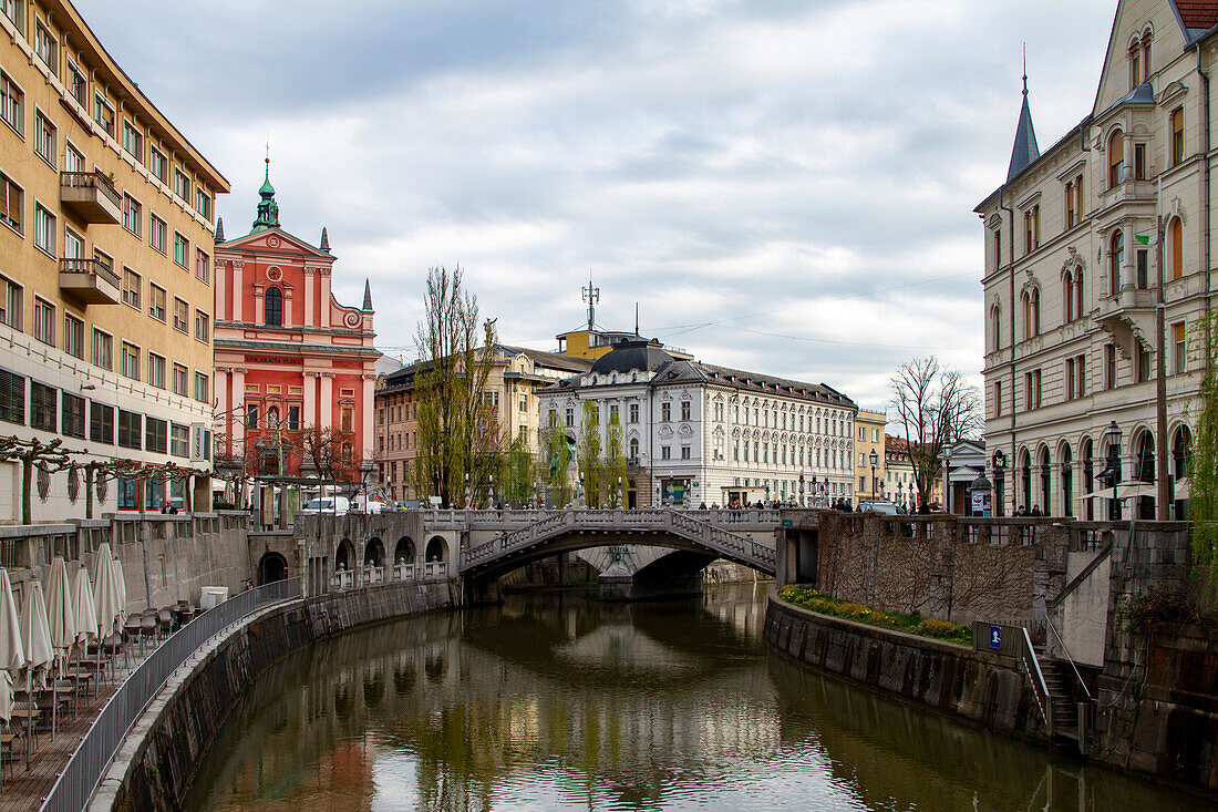 Old town of Ljubljana, capital of Slovenia, Europe