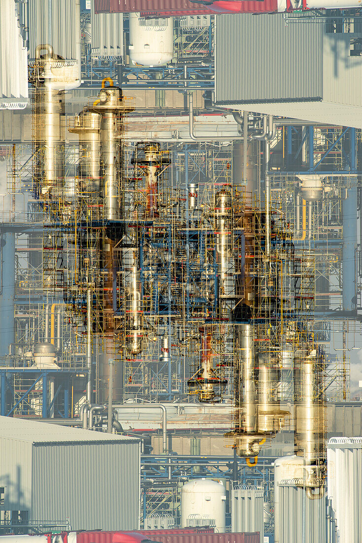 Double exposure of a chemical plant in Flanders, Belgium