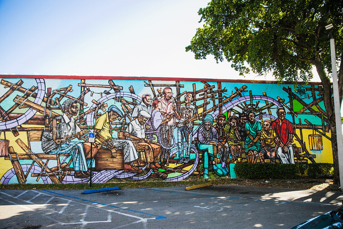 Graffiti an einer Wand in Little Havanna, Miami Florida, USA 