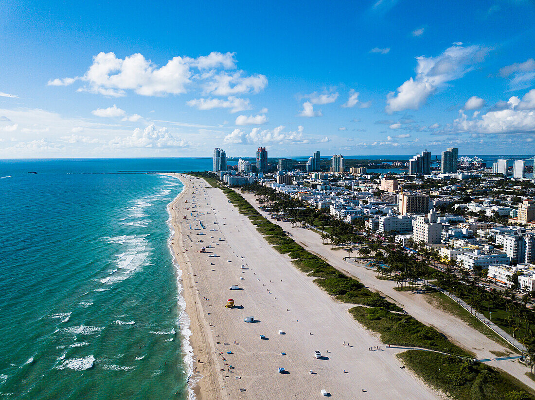 Dohnenbild von Miami Beach, Florida, USA