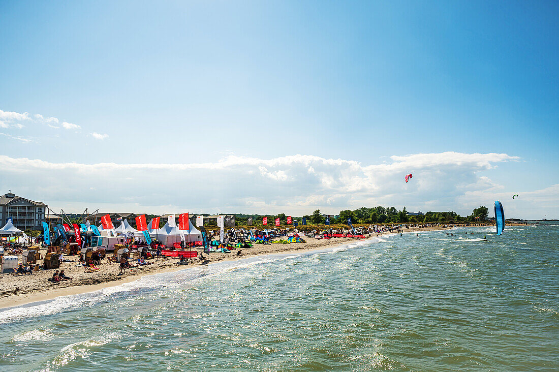 Multivan Kitesurf Masters, Seebrücke Heiligenhafen, Ostsee, Ostholstein, Schleswig-Holstein, Deutschland