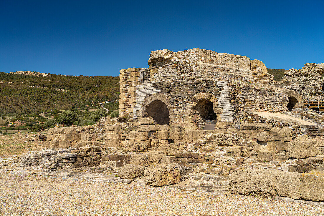 römische Ruinen von Baelo Claudia in Bolonia, Tarifa, Costa de la Luz, Andalusien, Spanien  